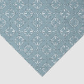 Blauw Fleur-de-Lis Patroon Weefselpapier Tissuepapier (Detail)