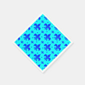 Blauw Fleur-de-lis Patroonontwerp Servet (Hoek)