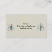 Blauw Fleur-de-Lis Visitekaartje (Achterkant)