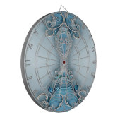 Blauw  Floral Dartboard Dartbord (Voorkant Links)