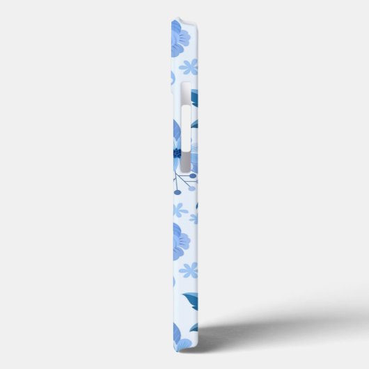 blauw Floral Design cadeau dochter Case-Mate iPhone Case (Achterkant / Links)