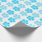 Blauw Floral design Cadeaupapier (Hoek)