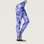 Blauw Floral design Leggings (Rechts)