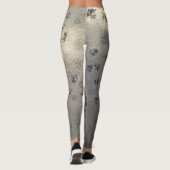 Blauw Floral design Leggings (Achterkant)