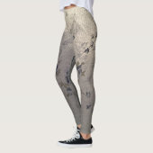 Blauw Floral design Leggings (Links)