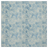 Blauw Floral Ephemeral Pattern Stof (Swatch)