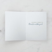 Blauw Floral Modern Gepersonaliseerd Verjaardag Ka Kaart (Binnen)