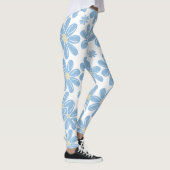 Blauw Floral Patroon - Leggings (Rechts)