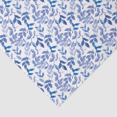 Blauw Floral Patroondepagina Tissuepapier (Detail)