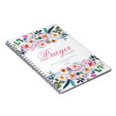  blauw, Floral Prayer Journal Notitieboek (Rechterzijde)