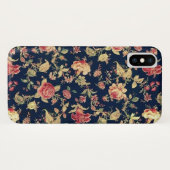  Blauw Floral Roos Case-Mate iPhone Case (Achterkant (horizontaal))