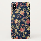 Blauw Floral Roos Case-Mate iPhone Case (Achterkant)