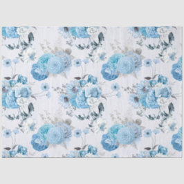 Blauw Floral Series Design 2 Tissuepapier