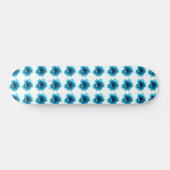 Blauw Floral Skateboard (Horizontaal)