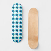 Blauw Floral Skateboard (Voorkant)