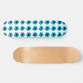 Blauw Floral Skateboard (Horizontaal)