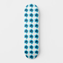 Blauw Floral Skateboard