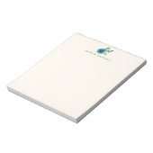 Blauw Floral, speciaal Notitieblok (Linkerzijde)