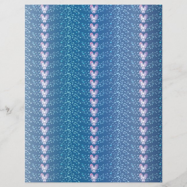  Blauw Floral Violet behang (Voorkant)