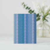  Blauw Floral Violet behang Briefkaart (Staand voorkant)