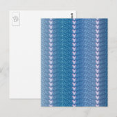  Blauw Floral Violet behang Briefkaart (Voorkant / Achterkant)