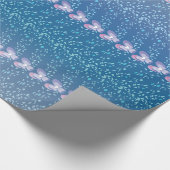  Blauw Floral Violet behang Cadeaupapier (Hoek)