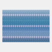  Blauw Floral Violet behang Inpakpapier Vel (Voorkant)