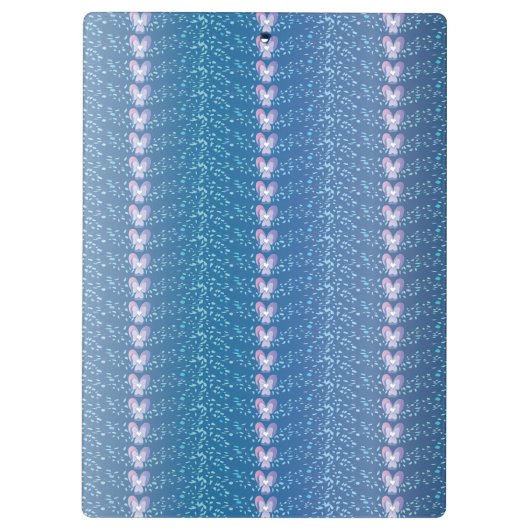  Blauw Floral Violet behang Klembord (Achterkant)