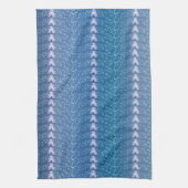Blauw Floral Violet behang Theedoek (Verticaal)