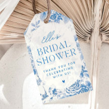 Blauw Floral Vrijgezellenfeest Gift Hartelijk dank