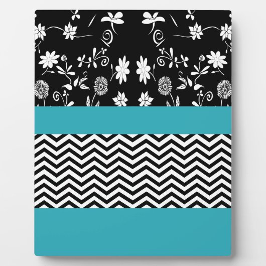 blauw florchevron fotoplaat (Voorkant)