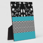 blauw florchevron fotoplaat (Zijkant)