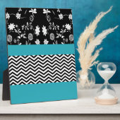 blauw florchevron fotoplaat (Zijkant)