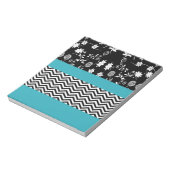 blauw florchevron notitieblok (Linkerzijde)