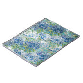 Blauw  floreel Hydrangea Bloedpatroon Notitieboek (Linkerzijde)