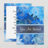 Blauw floreel patroon kaart (Voorkant / Achterkant)