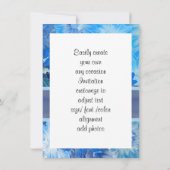 Blauw floreel patroon kaart (Achterkant)