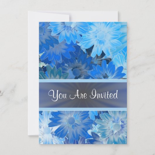 Blauw floreel patroon kaart (Voorkant)