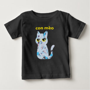 blauw floreel vietnamese kattebrief t - shirts