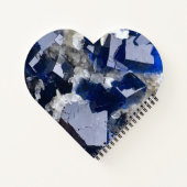 Blauw Flourite Crystal Notitieboek Hart Valentijn (Achterkant)