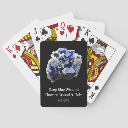 Blauw Flourite Crystal Pokerkaarten (Achterkant)