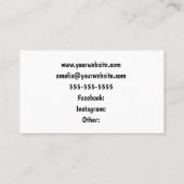 Blauw fluit personaliseren visitekaartje (Achterkant)