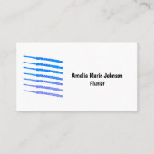 Blauw fluit personaliseren visitekaartje (Voorkant)