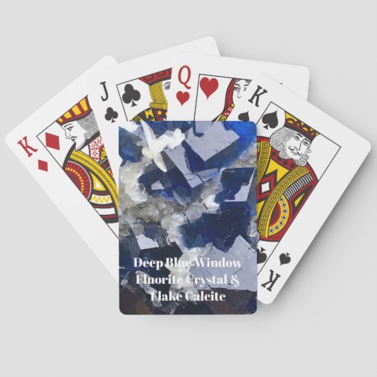 Blauw Fluoriet Kristal Pokerkaarten (Achterkant)