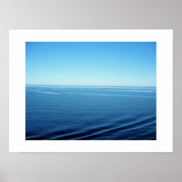 Blauw Fluweel Pacific Ocean Kleur Fotografie Poster