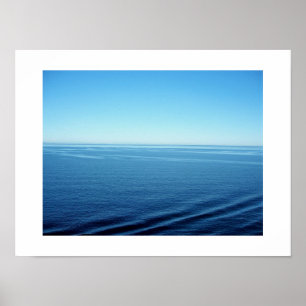 Blauw Fluweel Pacific Ocean Kleur Fotografie Poster