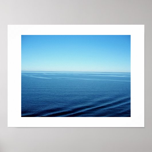 Blauw Fluweel Pacific Ocean Kleur Fotografie Poster (Voorkant)