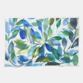 Blauw Foliage keukenhanddoek (Horizontaal)