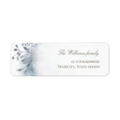 blauw folieetiket waterverf etiket (Voorkant)