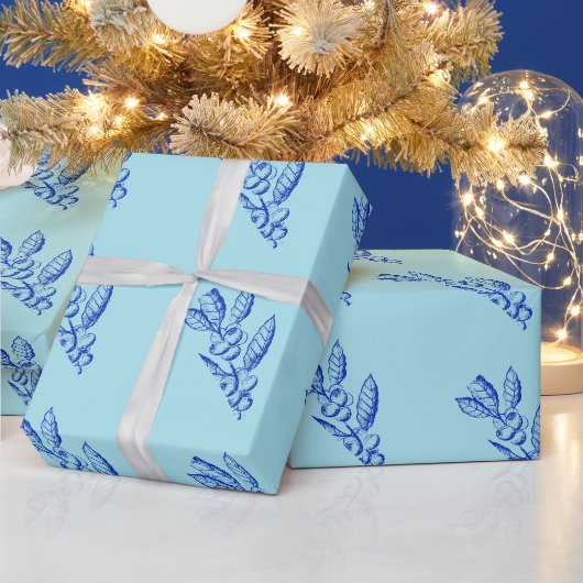 Blauw foliewikkelpapier cadeaupapier (Feestdagen)
